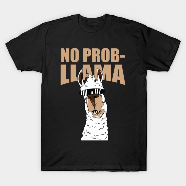 Llama no problem probllama funny cool T-Shirt by daizzy